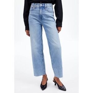 Madewell The‎ Petite Perfect Vintage Wide Leg Crop Jeans Light Wash NWT Size 33